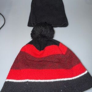Champion Kids Red and Black Striped Hat